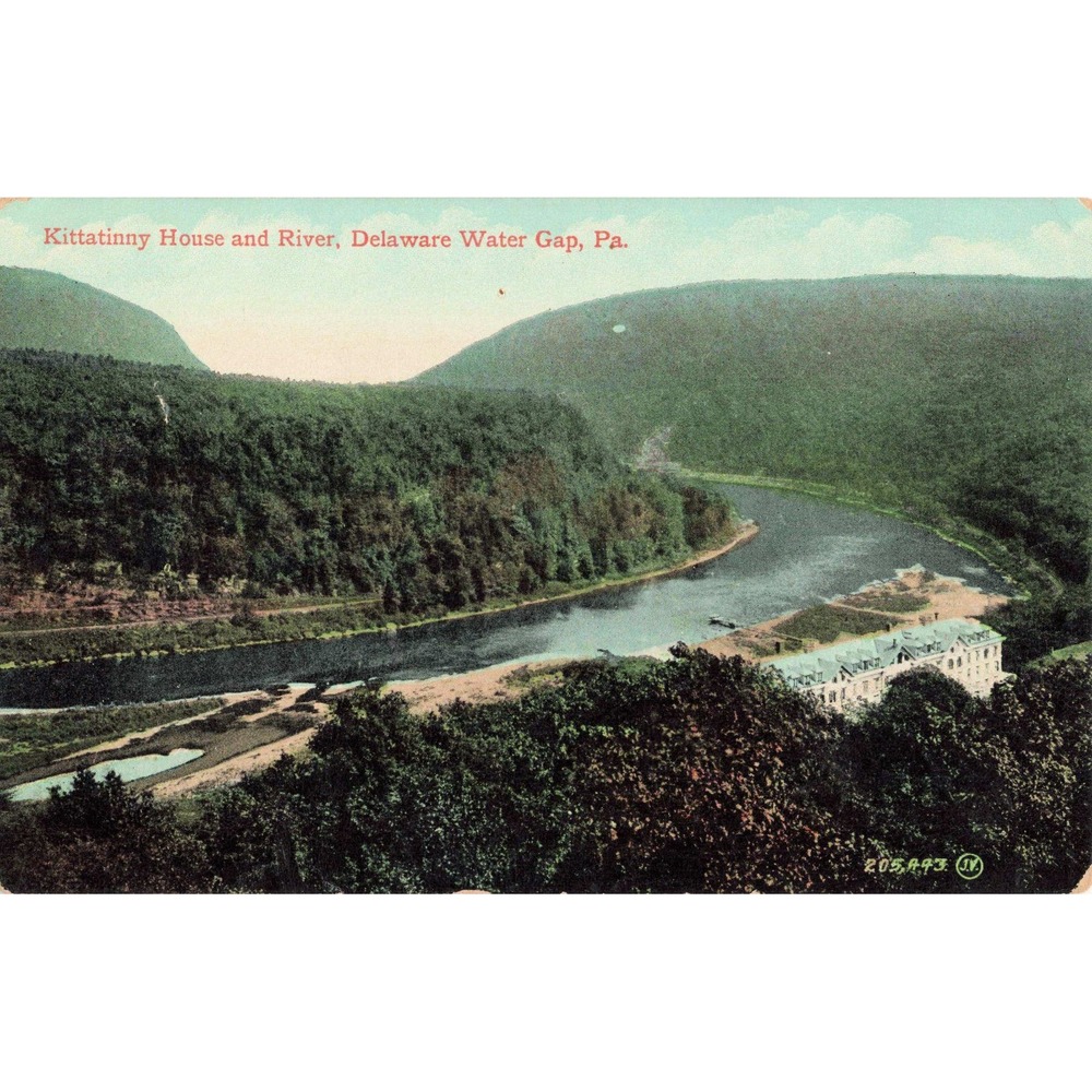 Vintage Kittatinny House and River Delaware Water Gap PA Postcard VG